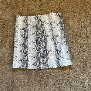 Pink Lily Snakeskin Skirt